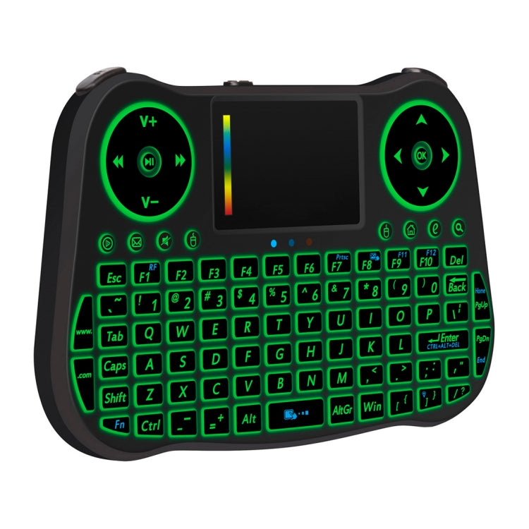 Беспроводная мини-клавиатура Air Mouse MT08 2,4 ГГц с цветной подсветкой, сенсорной панелью и управлением мультимедиа для ПК и телевизора