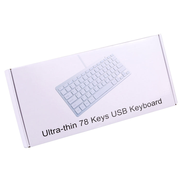 450 78-клавишная ультратонкая проводная USB-клавиатура