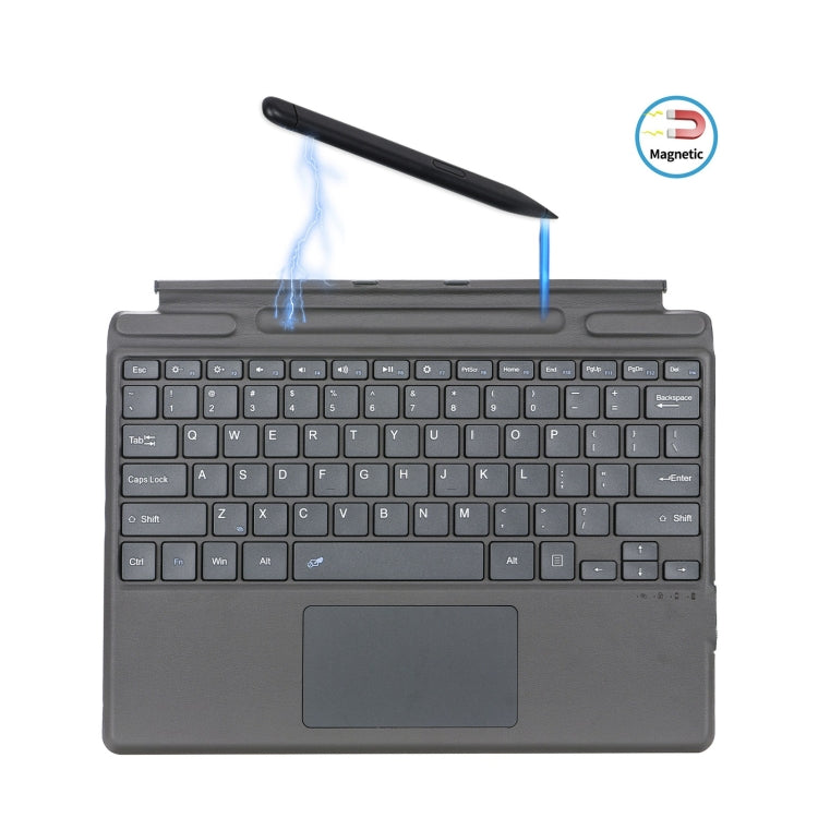 Кожаный чехол-клавиатура Bluetooth для планшета Microsoft Surface Pro 8 / Pro X с гнездом для стилуса
