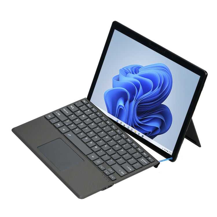 Кожаный чехол-клавиатура Bluetooth для планшета Microsoft Surface Pro 8 / Pro X с гнездом для стилуса