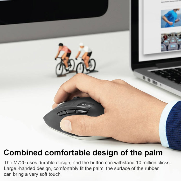 Logitech M720 bezvadu Bluetooth pele ar 1000DPI, 2,4 GHz, daudzrežīmu,