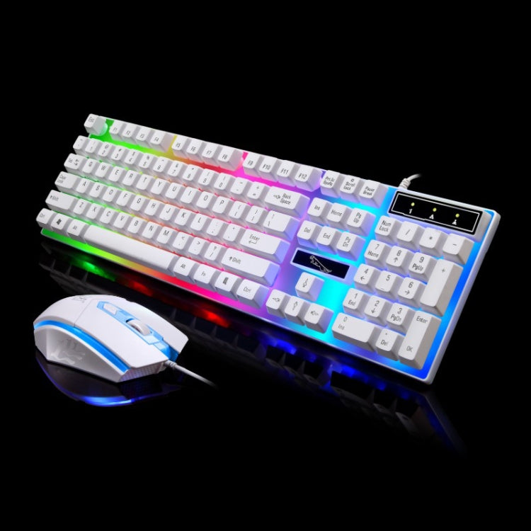 ZGB G21 1600 DPI Professional Wired Colorful Backlight Mechanical Feel Suspension Keyboard + Optical Mouse Kit for Laptop, PC