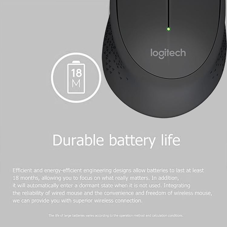 Logitech M280 bezvadu optiskā pele ar 2,4 GHz 3 taustiņiem, 1000 DPI, bezvadu darbības rādiuss: 10 m