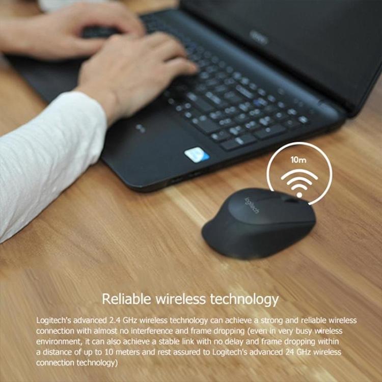 Logitech M280 bezvadu optiskā pele ar 2,4 GHz 3 taustiņiem, 1000 DPI, bezvadu darbības rādiuss: 10 m