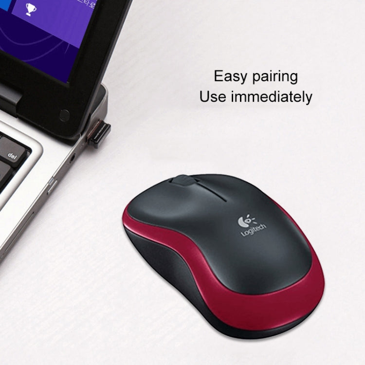 Logitech M185 bezvadu optiskā pele ar 2,4 GHz 3 taustiņiem, 1000 DPI, bezvadu darbības rādiuss: 10 m