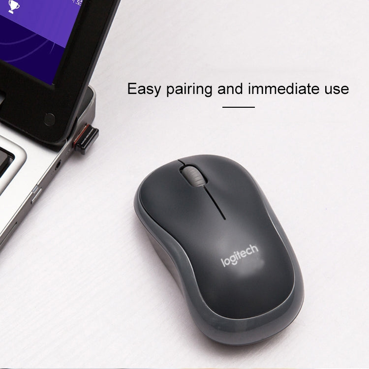 Logitech M186 bezvadu pele, enerģiju taupoša, USB, klēpjdatoram, galda datoram, universāla