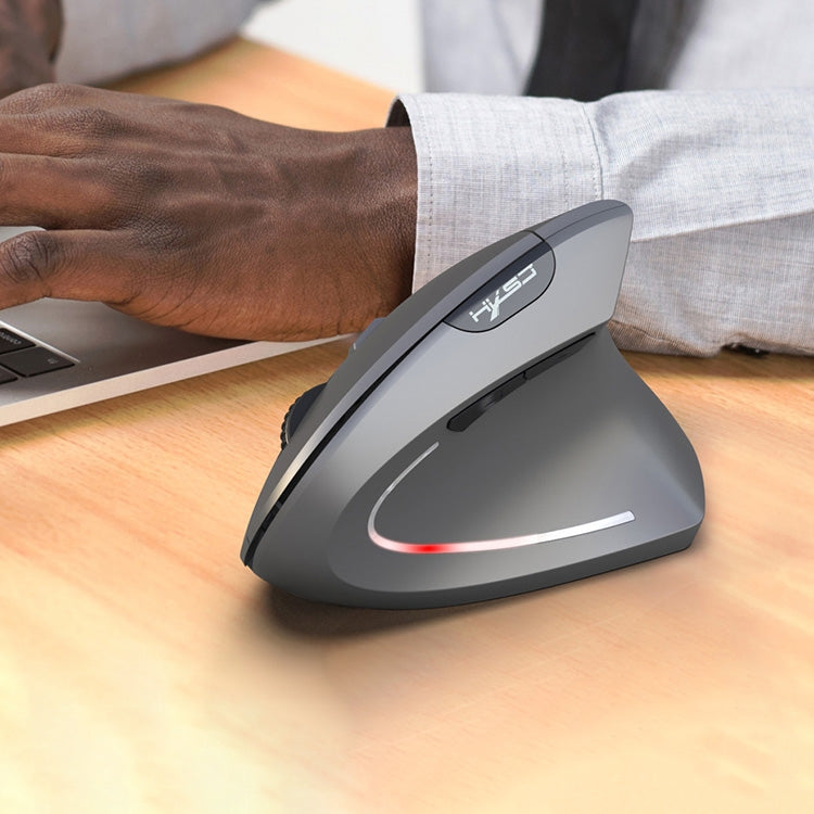 HXSJ T29 Bluetooth 3.0 bezvadu Bluetooth pele ar 6 taustiņiem, 2400 DPI, regulējama ergonomika, optiskā vertikālā pele