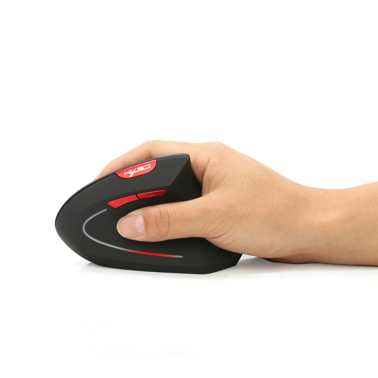 HXSJ T29 Bluetooth 3.0 bezvadu Bluetooth pele ar 6 taustiņiem, 2400 DPI, regulējama ergonomika, optiskā vertikālā pele