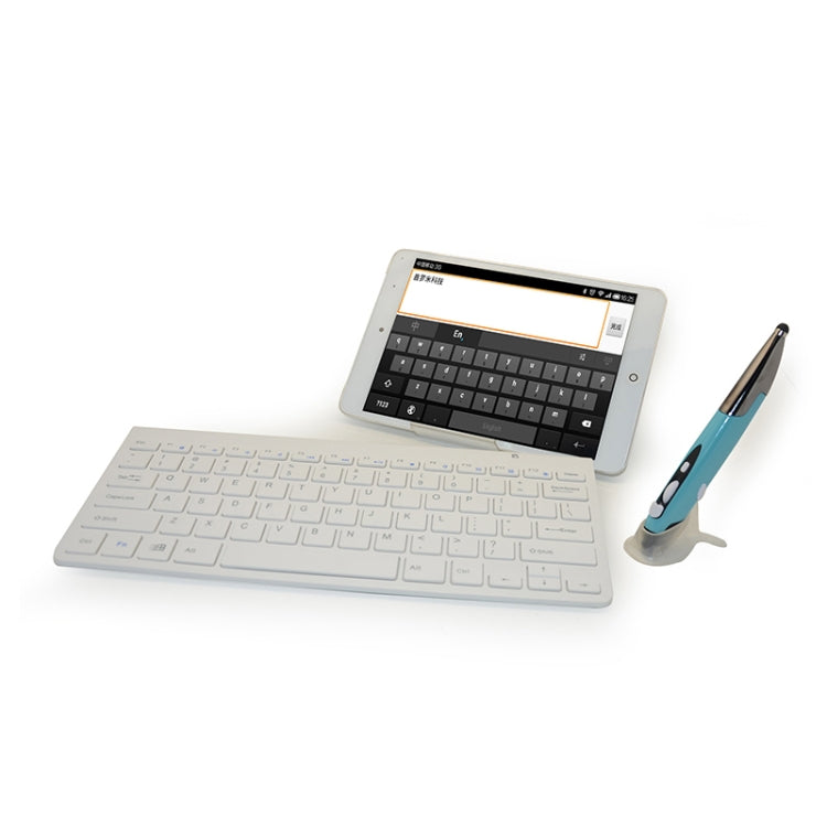 KM-909 2.4GHz Wireless Multimedia Keyboard + Wireless Optical Pen Mouse with USB Receiver Set for Computer PC Laptop, Random Pen Mouse Color Delivery