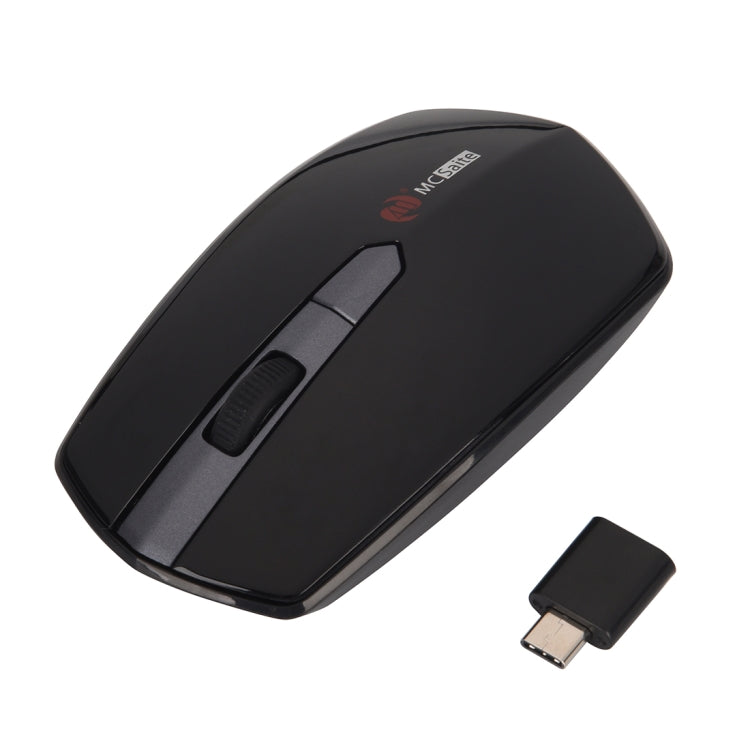 MCSaite MC-369AG USB-C / Type-C 1600DPI Trīs ātrumu regulējama bezvadu optiskā pele ar 4 pogām