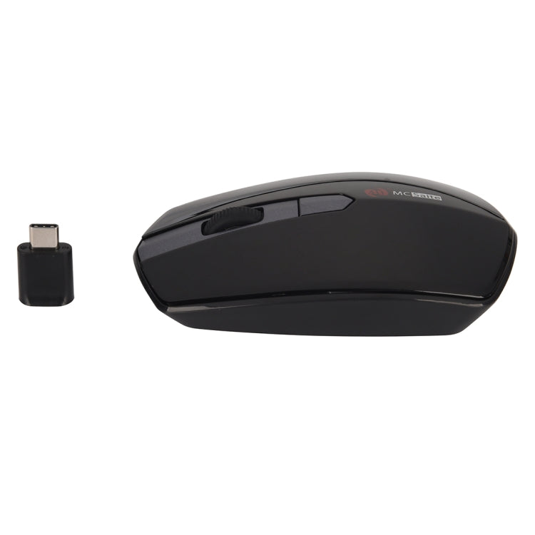 MCSaite MC-369AG USB-C / Type-C 1600DPI Trīs ātrumu regulējama bezvadu optiskā pele ar 4 pogām