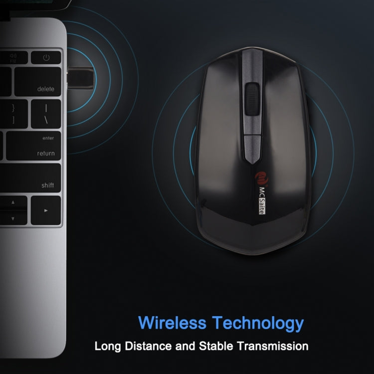 MCSaite MC-369AG USB-C / Type-C 1600DPI Trīs ātrumu regulējama bezvadu optiskā pele ar 4 pogām