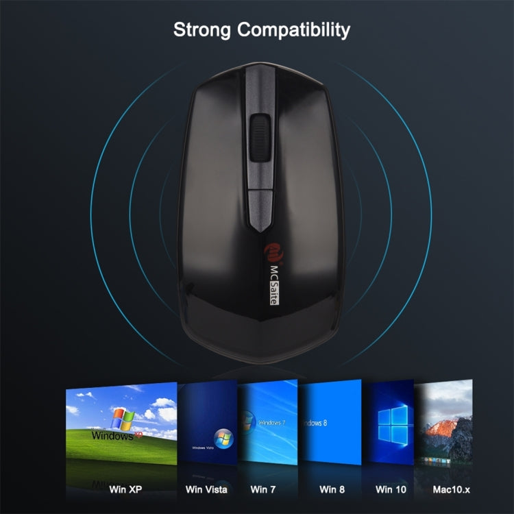 MCSaite MC-369AG USB-C / Type-C 1600DPI Trīs ātrumu regulējama bezvadu optiskā pele ar 4 pogām