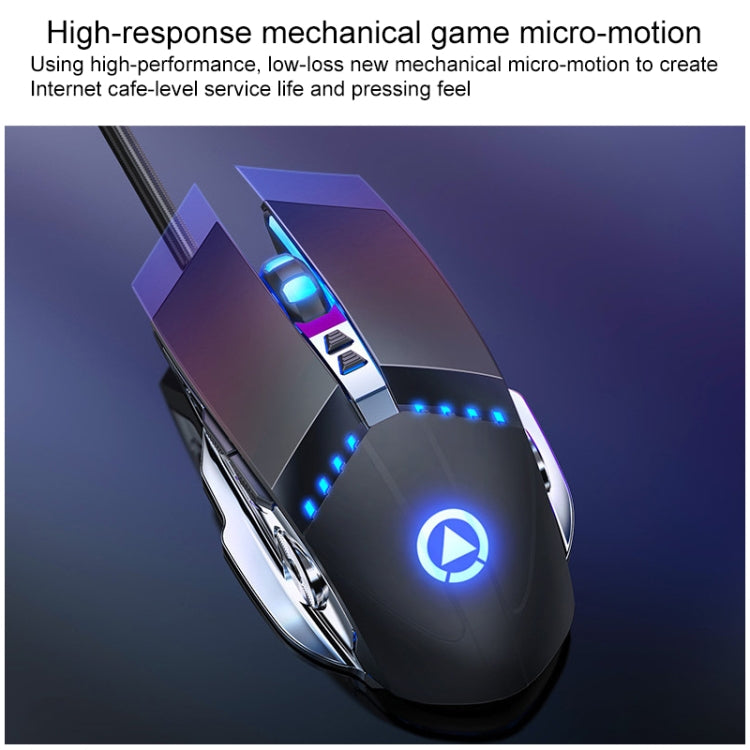 YINDIAO V2 Mechanical Feel Gaming Keyboard Mouse Set (Black Orange Yellow Light)
