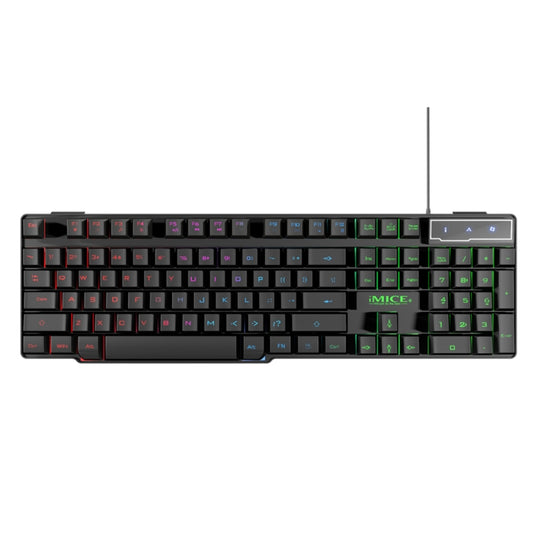 iMICE AK-600 vadu USB peldošo taustiņu vāciņa rakstzīmes ar izgaismotu spēļu tastatūru