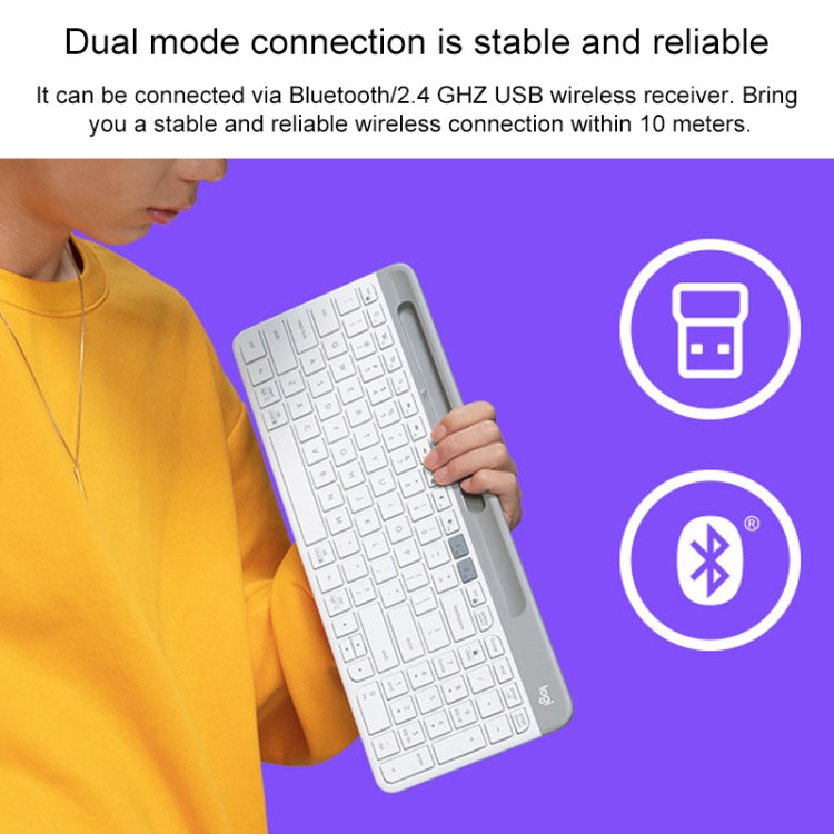 Logitech K580 Dual Modes — тонкая и легкая многофункциональная беспроводная клавиатура с держателем для телефона