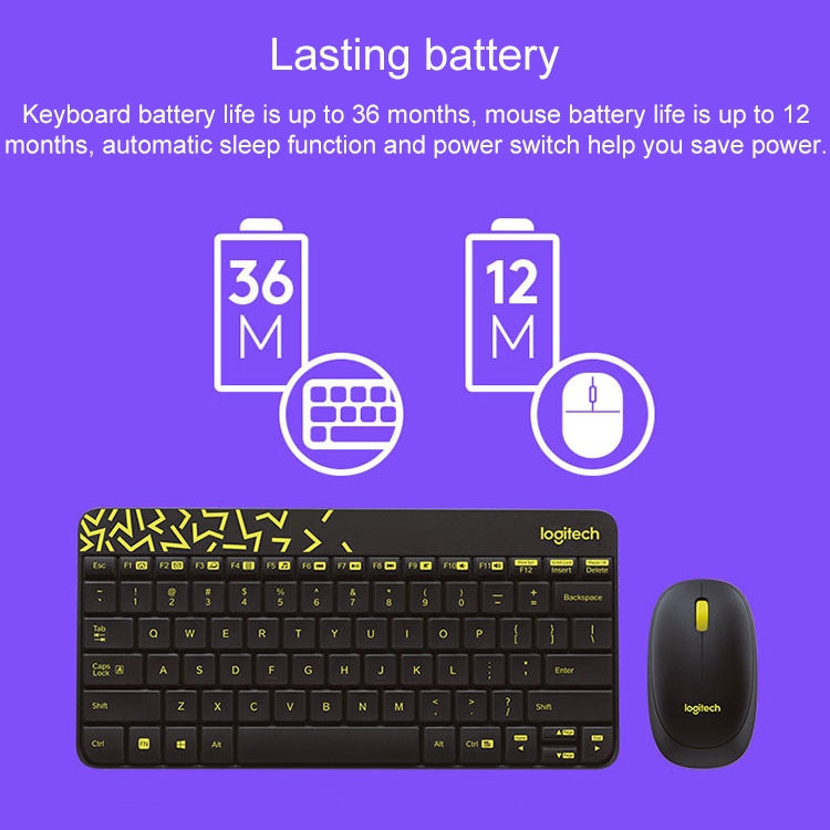 Комплект беспроводной клавиатуры и мыши Logitech MK240 Nano