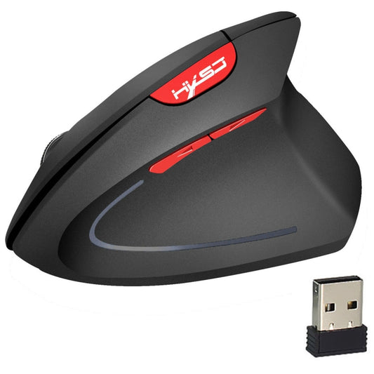 HXSJ T24 bezvadu vertikāla ergonomiska pele ar 6 pogām, 2400 DPI, 2.4G, USB uztvērēju