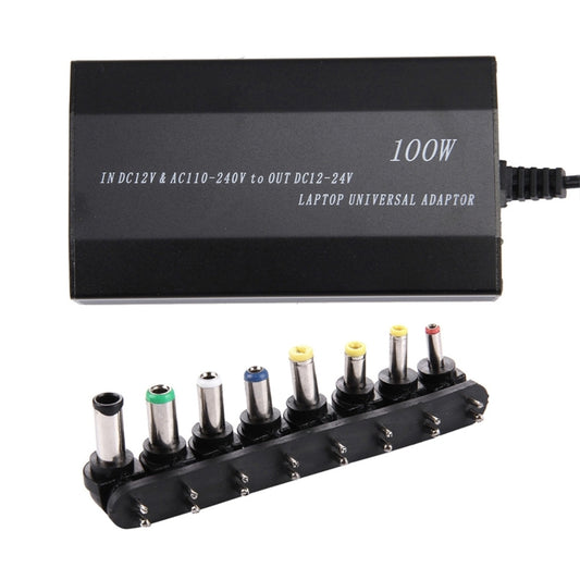 Klēpjdatora 100 W universālais lādētājs ar automašīnas lādētāju un maiņstrāvas adapteri un 8 strāvas adapteriem un 1 USB portu Samsung, Sony, Asus, Acer, IBM, HP, DELL, ASV spraudnim