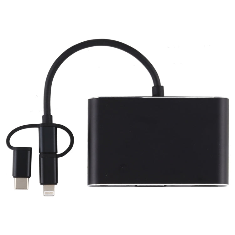 3 в 1 8-контактный + Micro USB + Type-C в AV + HDMI + VGA 15-контактный адаптер-конвертер для HD-плеера со звуком