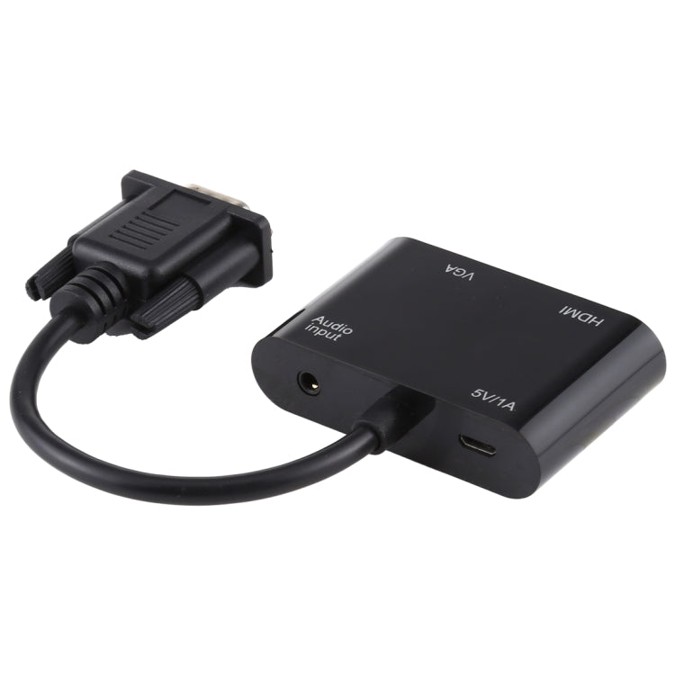 2 в 1 VGA - HDMI + VGA 15-контактный HDTV-адаптер-конвертер со звуком