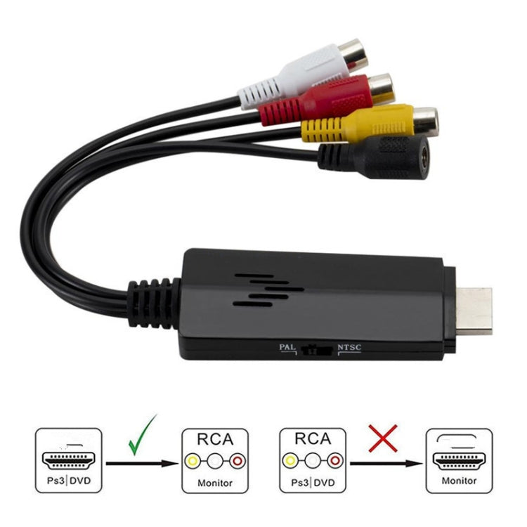 Адаптер конвертера HD-видео в 3RCA AV CVBS