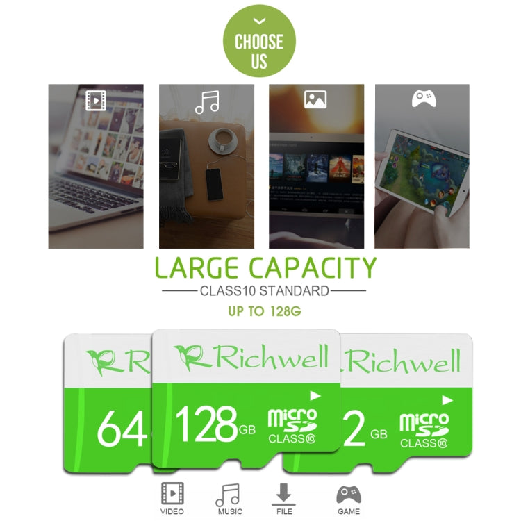 Карта памяти Richwell 16 ГБ, высокоскоростная, класс 10, Micro SD(TF)