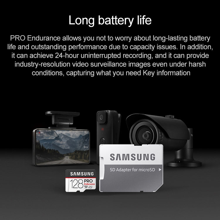 Original Samsung Pro Endurance 128GB Video Surveillance Micro SD Memory Card