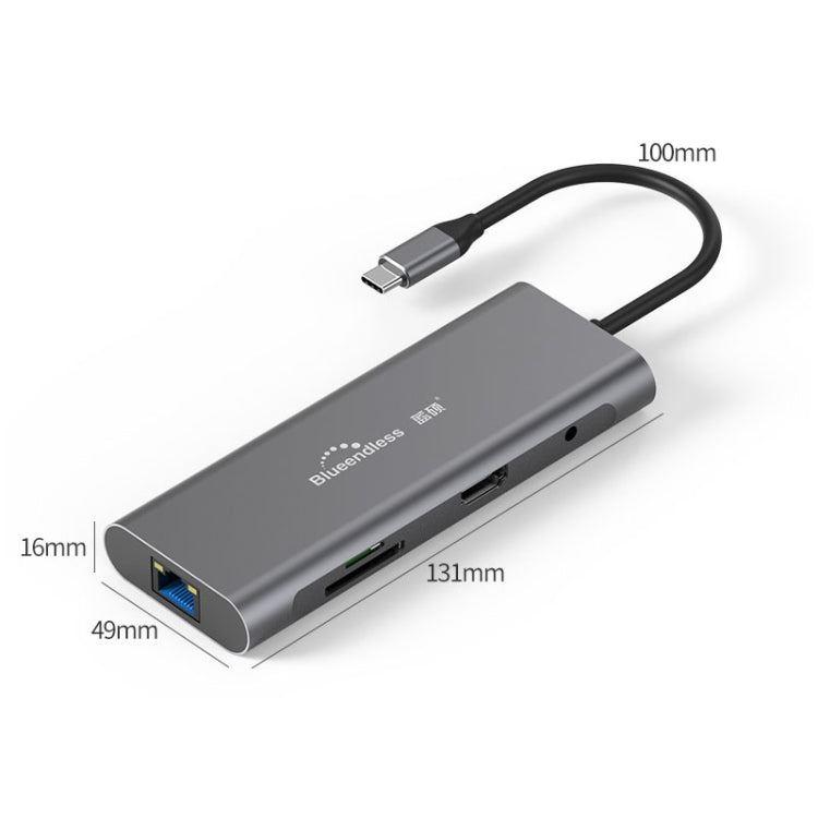 Многофункциональная док-станция расширения Blueendless 9 в 1 Type-C / USB-C HUB