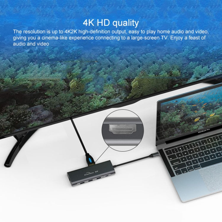 Многофункциональная док-станция расширения Blueendless 9 в 1 Type-C / USB-C HUB