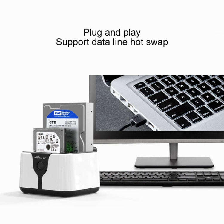 Док-станция Blueendless для жестких дисков 2,5/3,5 дюйма SATA USB 3.0 с 2 отсеками