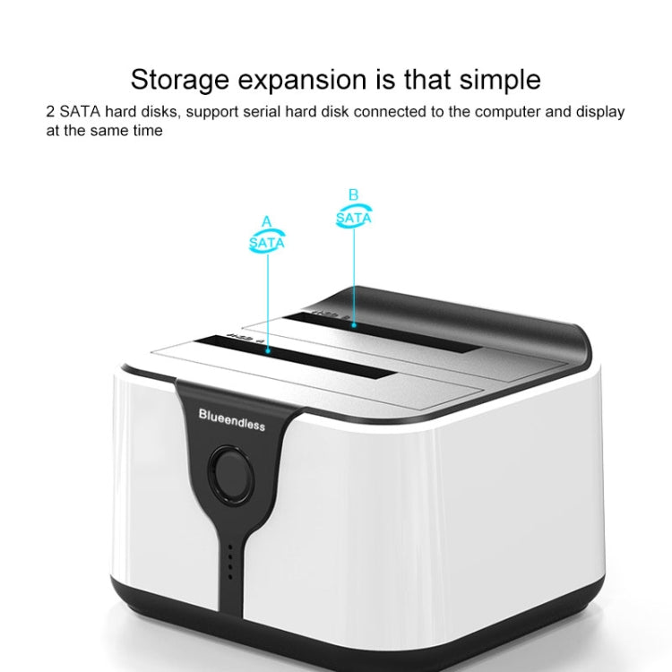 Док-станция Blueendless для жестких дисков 2,5/3,5 дюйма SATA USB 3.0 с 2 отсеками
