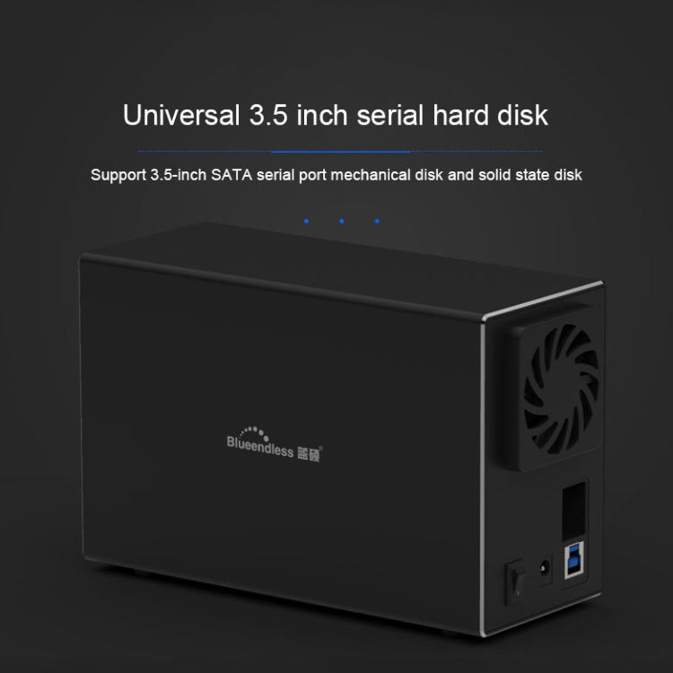Внешний корпус для комбинированного RAID-массива Blueendless Type-C/USB-C с 3,5-дюймовым отсеком и двумя отсеками для жестких дисков