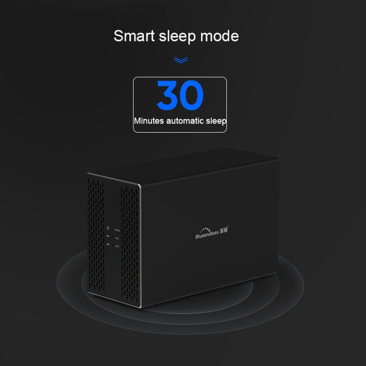 Внешний корпус для комбинированного RAID-массива Blueendless Type-C/USB-C с 3,5-дюймовым отсеком и двумя отсеками для жестких дисков