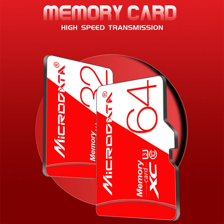 Карта памяти Microdata 16 ГБ высокоскоростная U1 красно-белая TF (Micro SD)