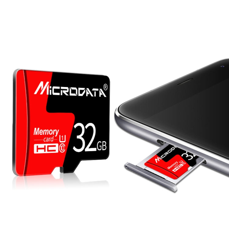 Карта памяти Microdata 32 ГБ U1 красно-черная TF (Micro SD)