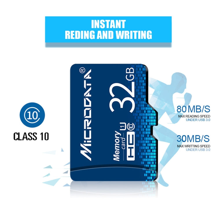 Карта памяти Microdata 16 ГБ U1 Blue TF (Micro SD)