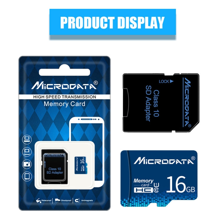 Карта памяти Microdata 16 ГБ U1 Blue TF (Micro SD)