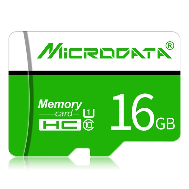 Карта памяти Microdata 16 ГБ U1 зелено-белая TF (Micro SD)