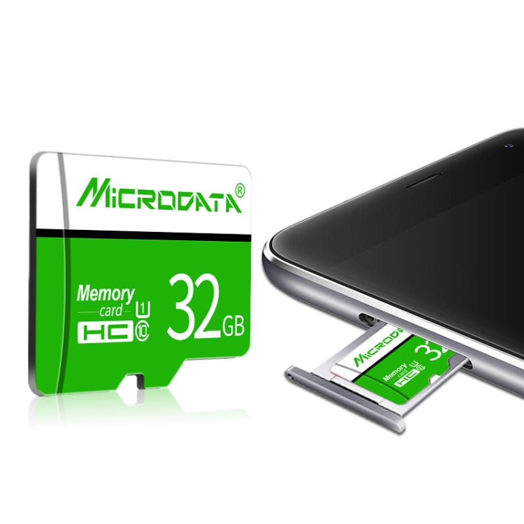 Карта памяти Microdata 16 ГБ U1 зелено-белая TF (Micro SD)