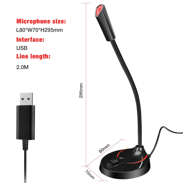 HXSJ F12 USB-микрофон для компьютера, сгибаемый на 360 градусов, без дисковода, длина кабеля: 2,2 м