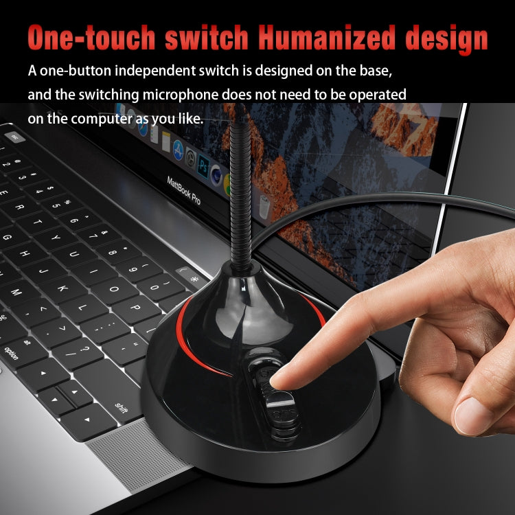 HXSJ F12 USB-микрофон для компьютера, сгибаемый на 360 градусов, без дисковода, длина кабеля: 2,2 м