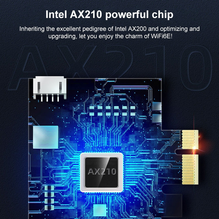 Сетевая карта COMFAST CF-AX210 PRO 5374 Мбит/с, трёхдиапазонная, Bluetooth 5.2, Wi-Fi6E PCI-E, с радиатором