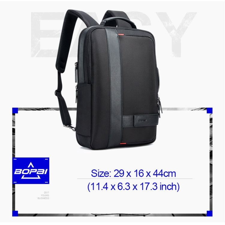 Рюкзак для ноутбука Bopai 751-006561, вместительный, деловой, повседневный, из дышащей ткани, с внешним USB-портом, размер: 29 x 16 x 44 см