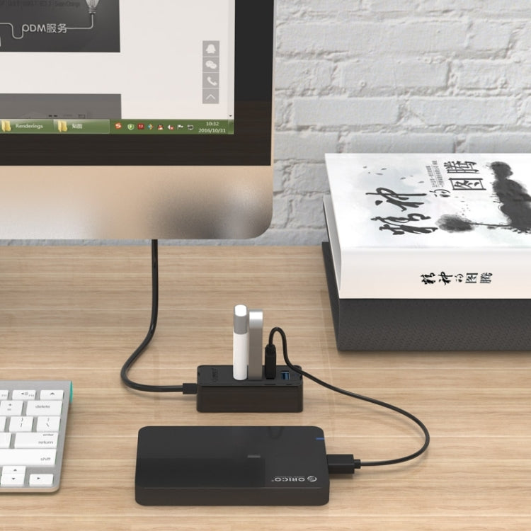ORICO W5P-U3-30 настольный концентратор USB 3.0 на 4 порта с кабелем Micro USB 30 см