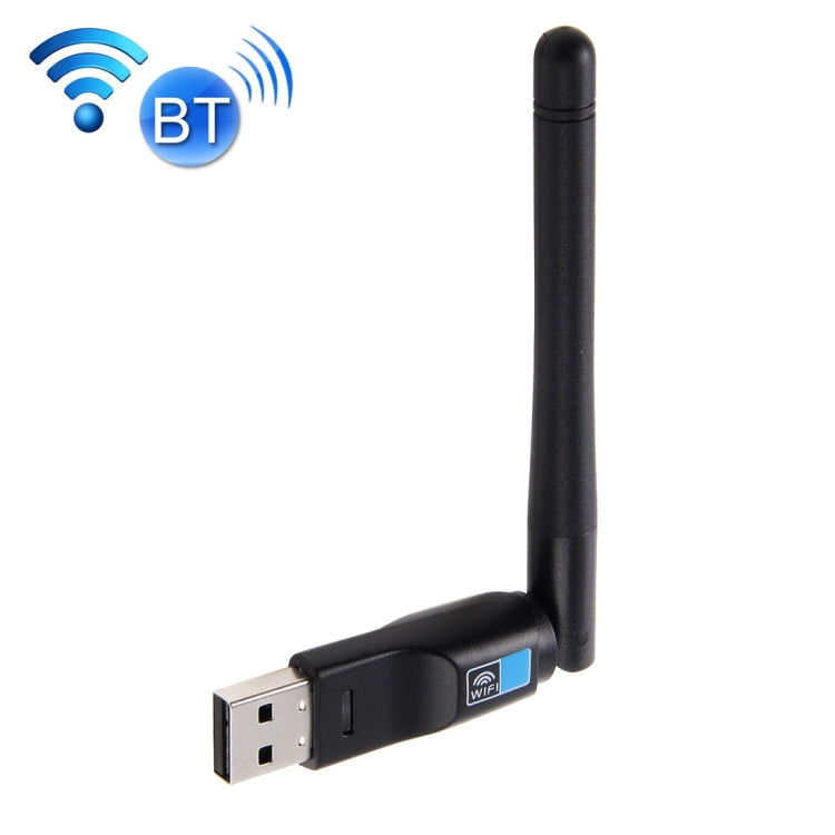 Беспроводной адаптер Bluetooth 4.0 + USB WiFi 2 в 1 со скоростью 150 Мбит/с и частотой 2,4 ГГц и внешней антенной 2D1