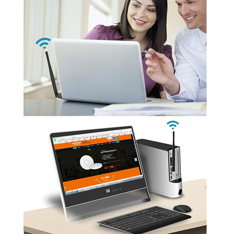 Беспроводной адаптер Bluetooth 4.0 + USB WiFi 2 в 1 со скоростью 150 Мбит/с и частотой 2,4 ГГц и внешней антенной 2D1