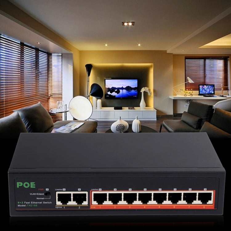 8-портовый коммутатор POE 10/100 Мбит/с, сетевой коммутатор IEEE802.3af Power Over Ethernet для устройств AP IP-камеры, VoIP-телефонии