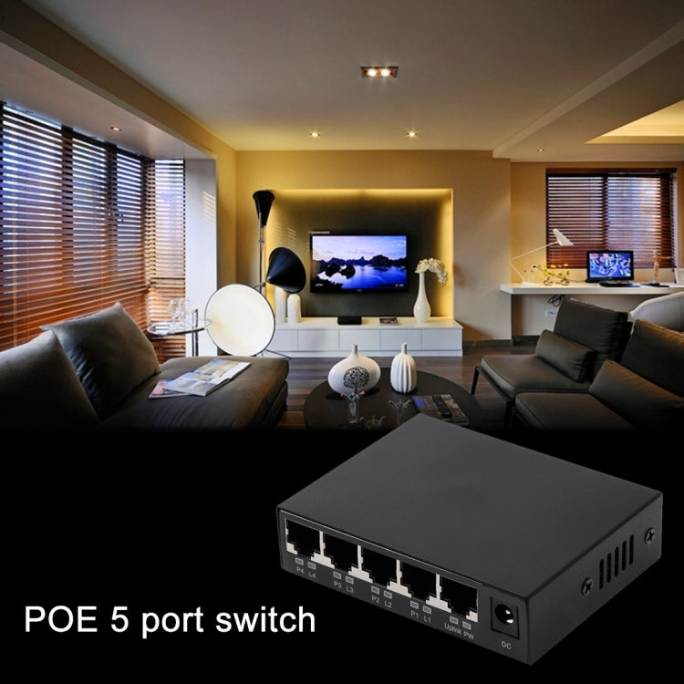 5-портовый коммутатор POE 10/100 Мбит/с, сетевой коммутатор IEEE802.3af Power Over Ethernet для устройств AP IP-камеры, VoIP-телефонии