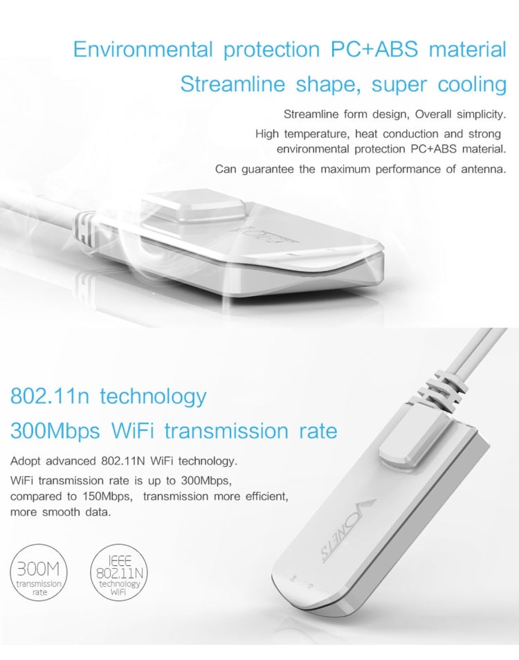 VONETS VAP11N Mini WiFi 300 Мбит/с повторитель WiFi-моста, лучший партнер для IP-устройств / IP-камер / IP-принтеров / XBOX / PS3 / IPTV / Skybox